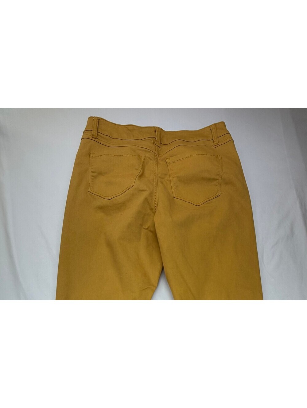 Cato Women's Straight Jeans High Rise 5-Pocket Stretch Size 12 Mustard - Picture 13 of 15
